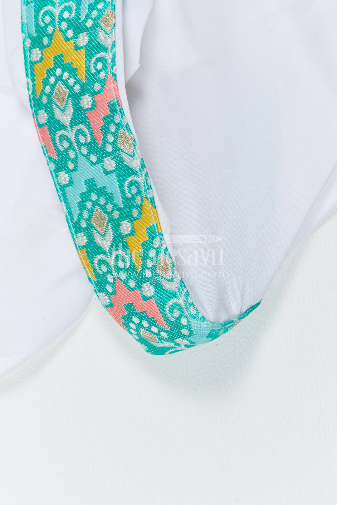 Pattu Pancha Set in Turquoise with Designer Detailing for Family Functions