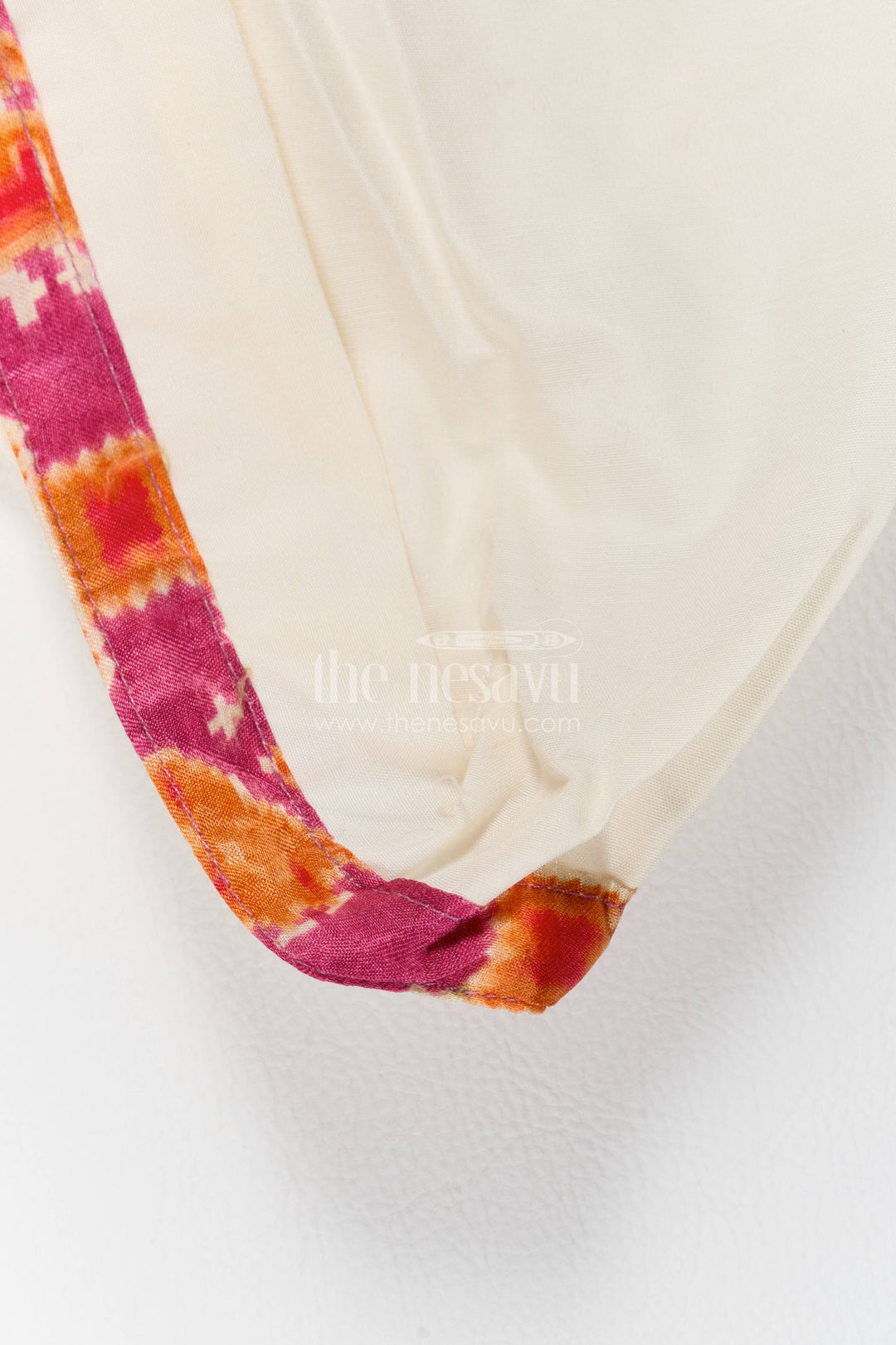 Kids Ready Made Dhoti Set for Celebrations with Orange Elephant Detailing