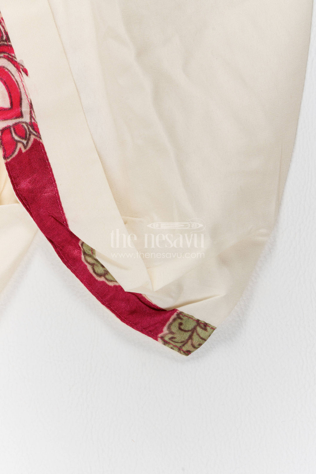 Kids Ready Made Dhoti Set for Celebrations with Pink Lotus Print