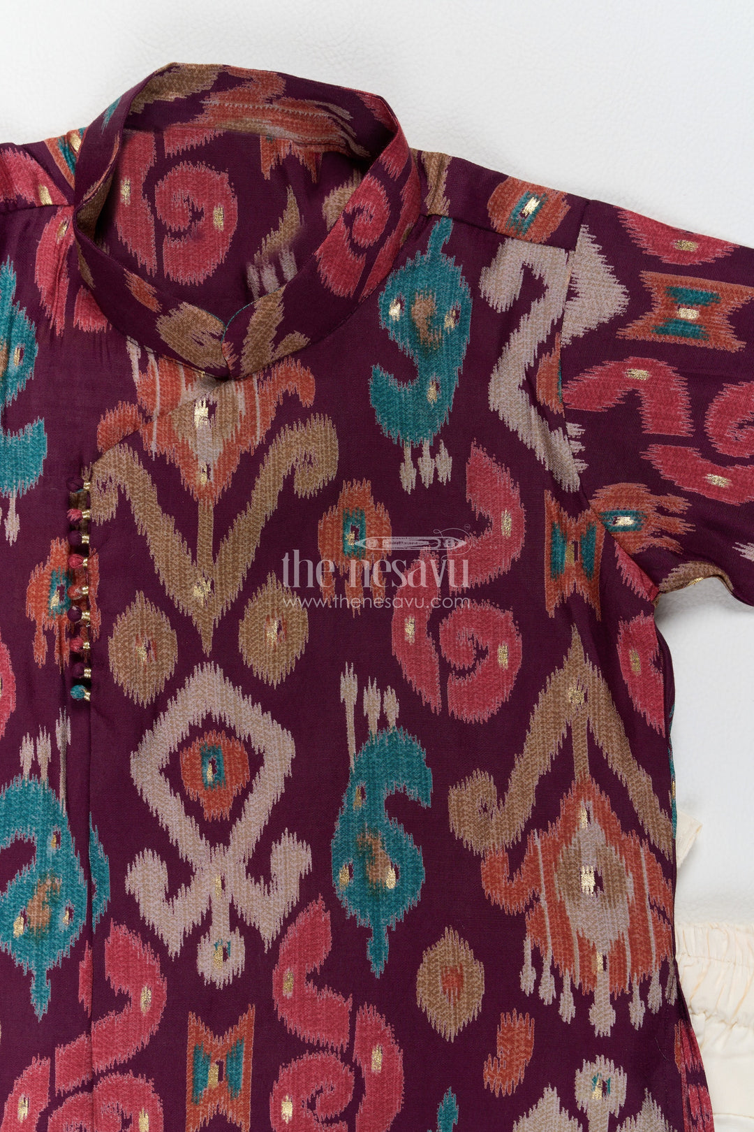 Pattu Pancha Set with Black Digital Print for Special Occasions