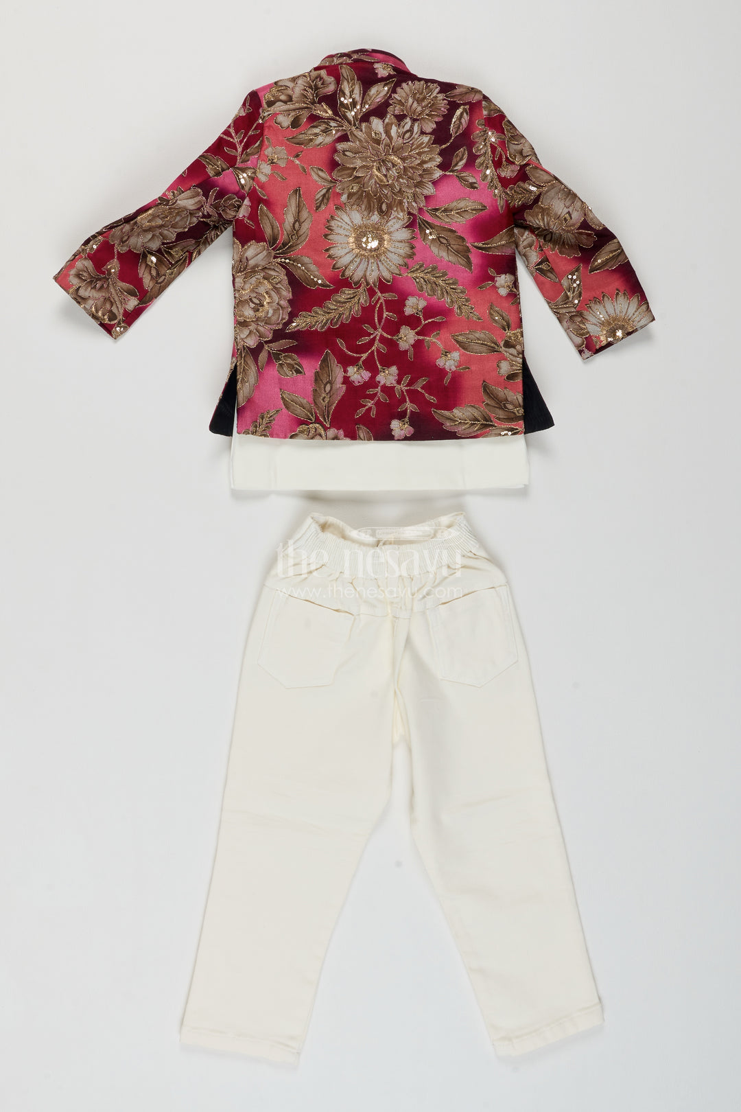Kids Wedding Sherwani with Thread Embroidery for Weddings and Parties