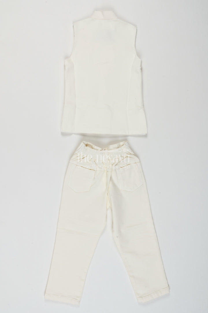 Kids Wedding Sherwani with Thread Embroidery for Weddings and Parties