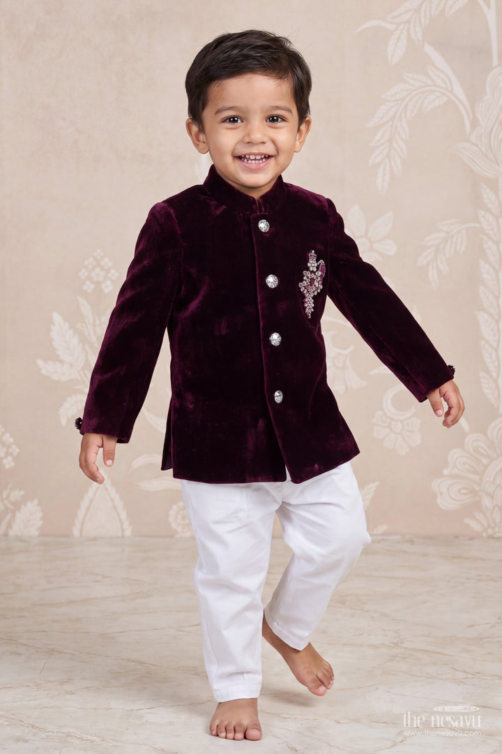 Boys Sherwani Set in Black for Party Memories