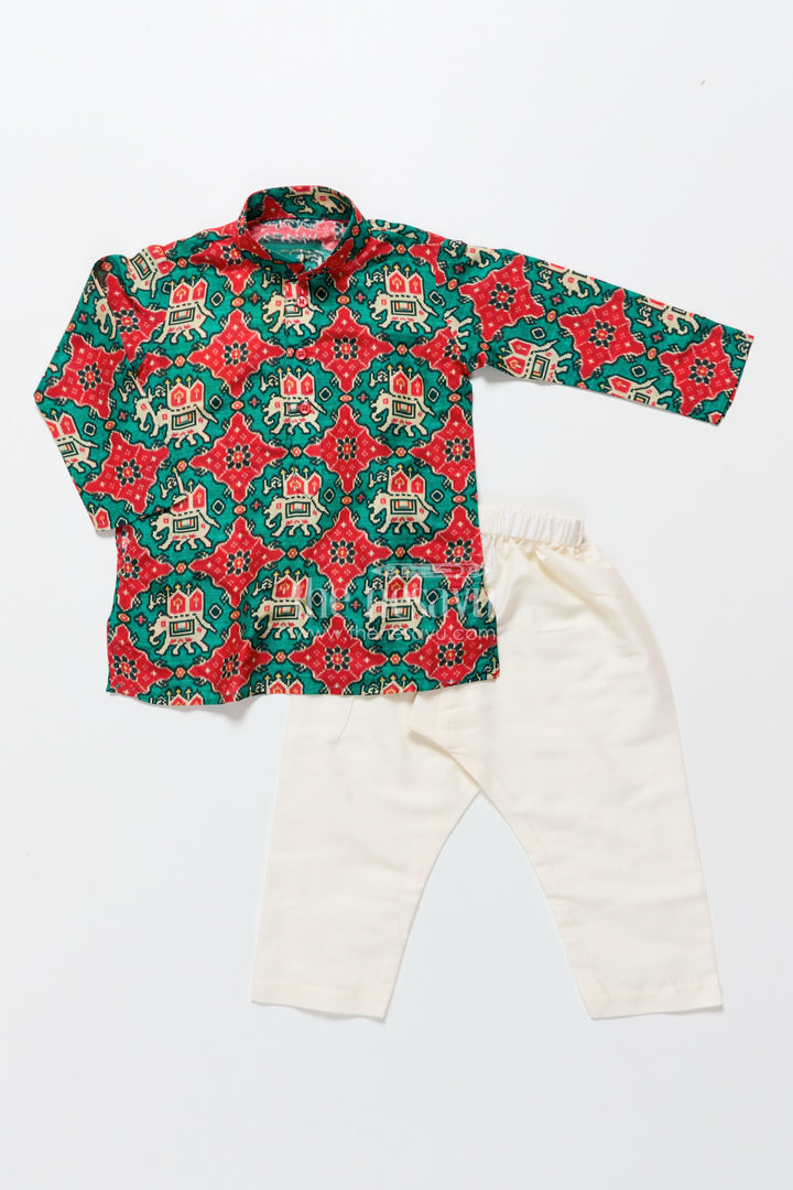 Toddler boys kurta set for traditional functions and festive celebrations