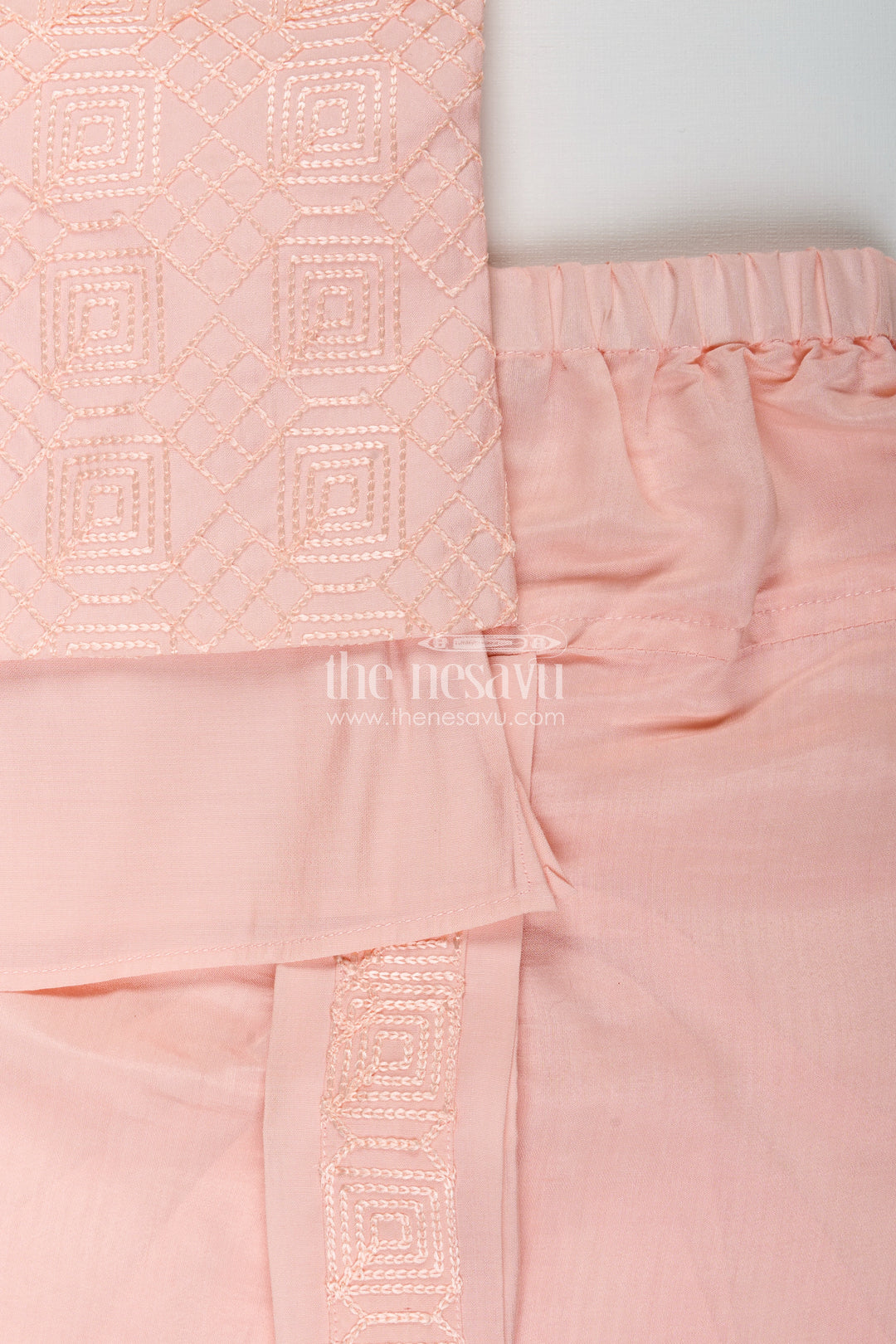 Baby boy peach dhoti set with embroidered silk jacket for naming and festive wear