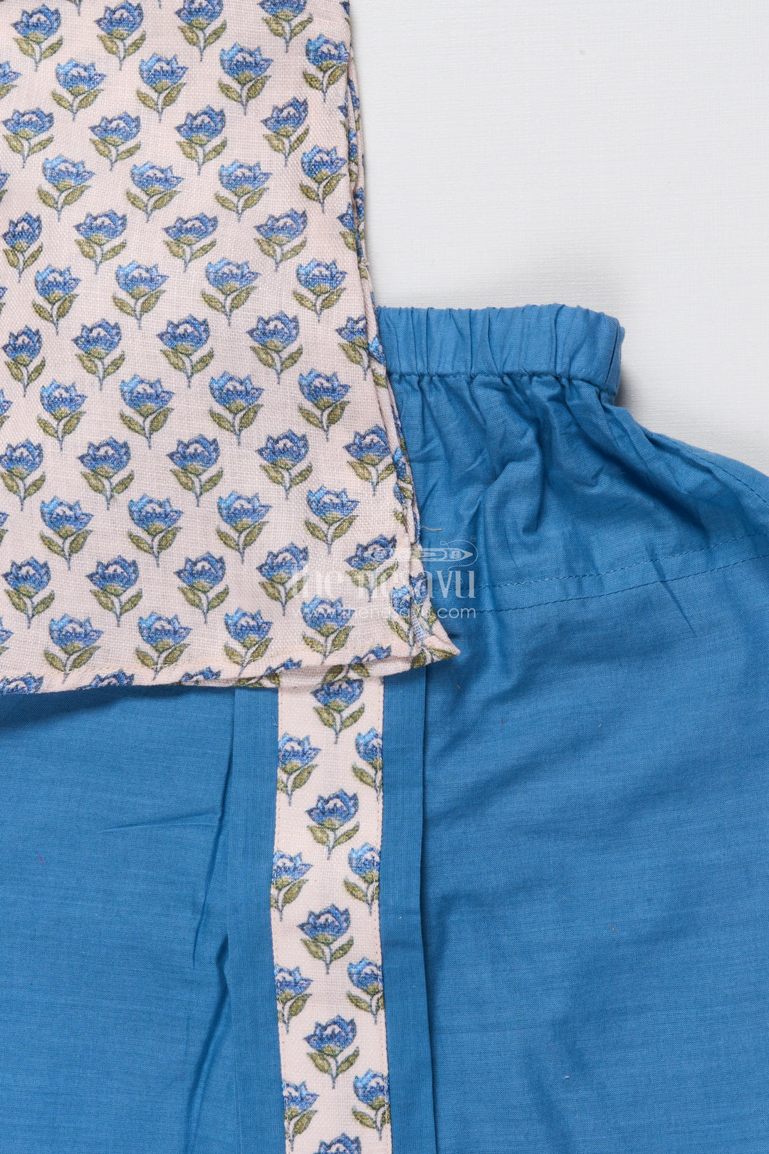 Toddler Boys Dhoti Set with Jaipur Block Print for Ethnic Occasions