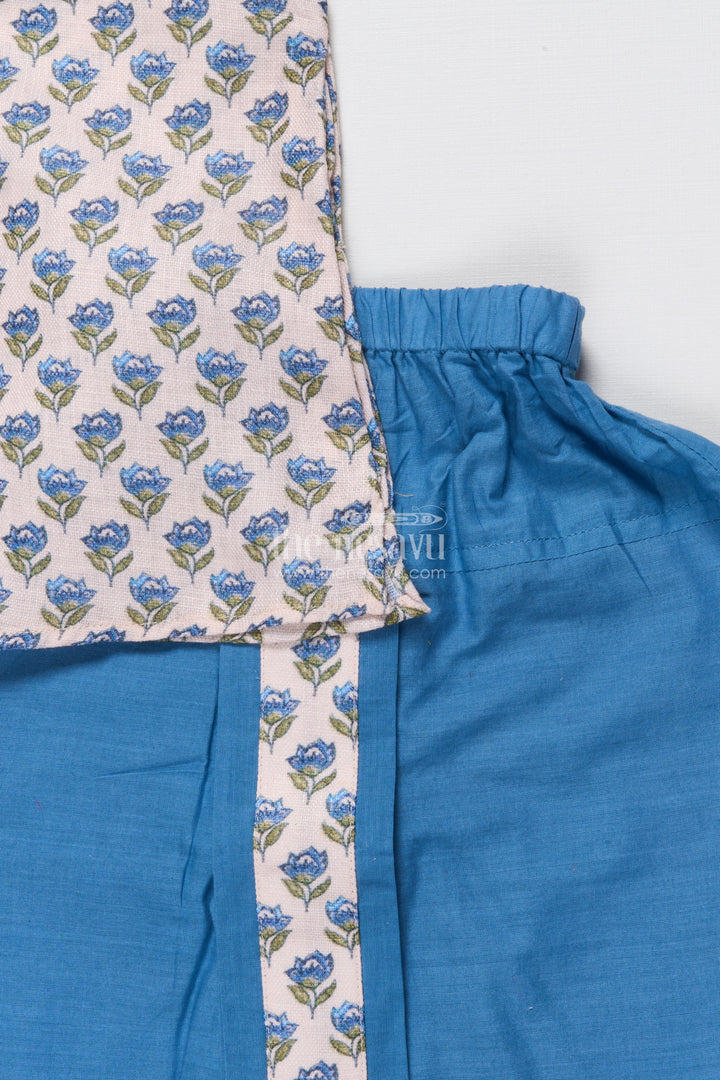 Toddler Boys Dhoti Set with Jaipur Block Print for Ethnic Occasions