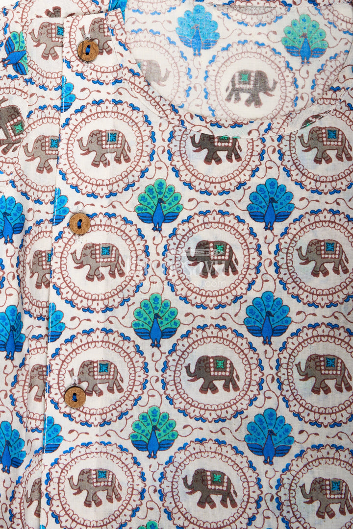 Geometric Print Dhoti Set For Boys Party Ready Style