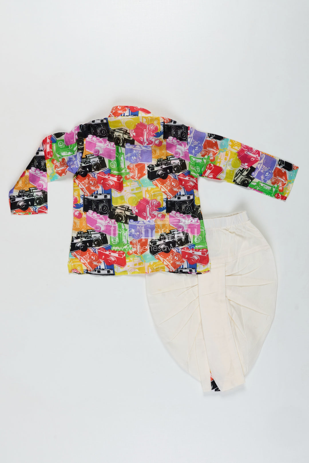 Gentleman Print Dhoti Set For Boys Festive Kurta Outfit