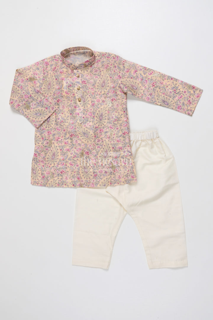 Boys Kurta Set with Digital Print for Festive and Ethnic Days