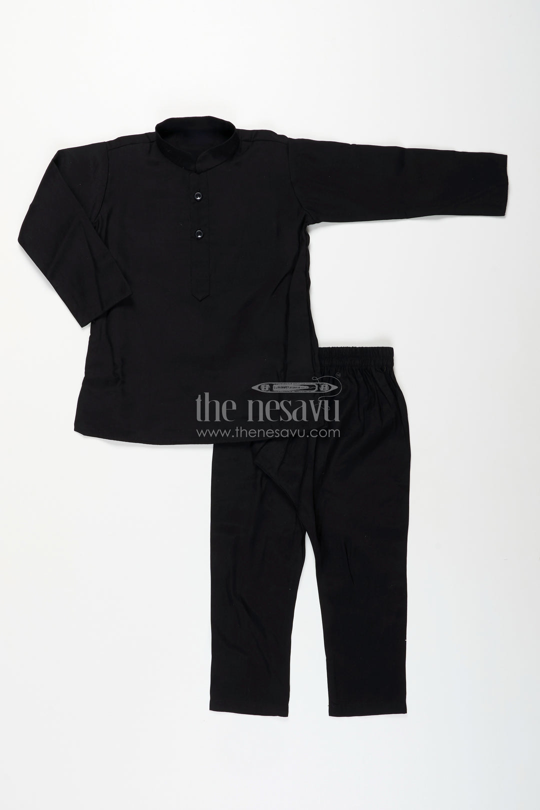 Boys black jacket set with gold leaf embroidery for Diwali and weddings