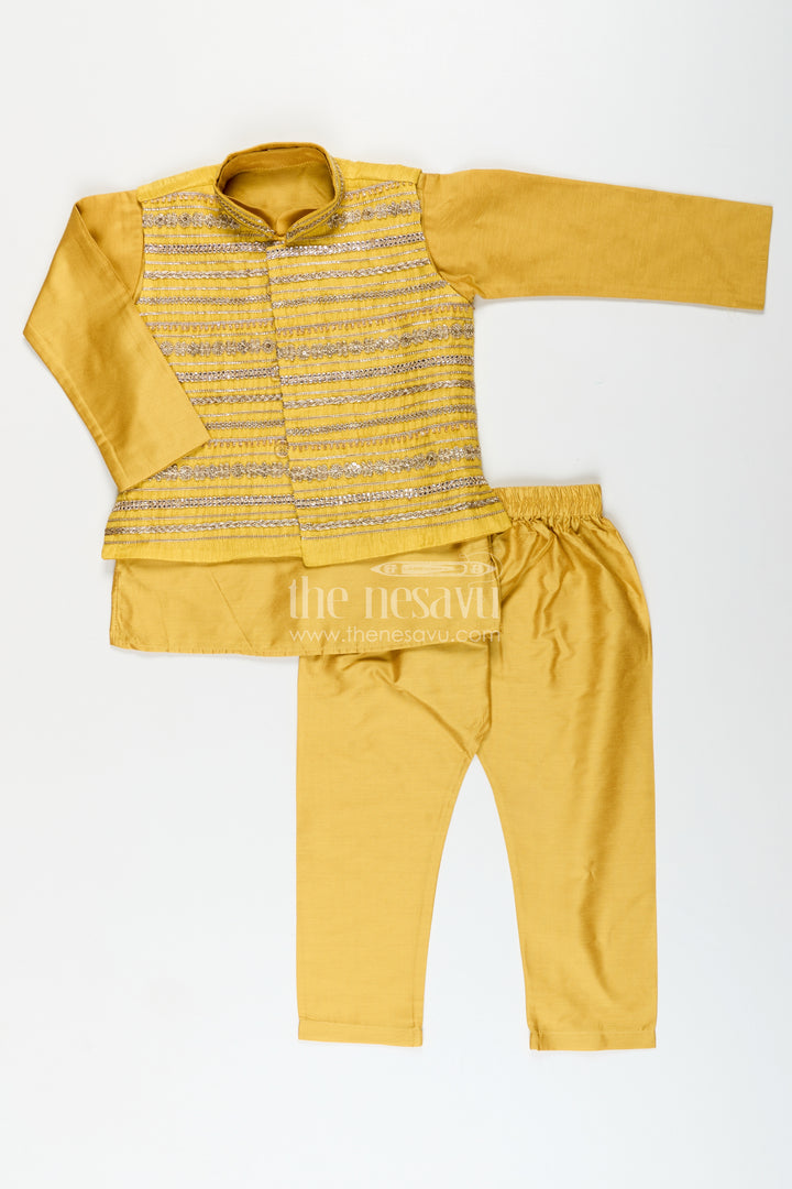 Toddler boys ethnic jacket set for weddings and festive events
