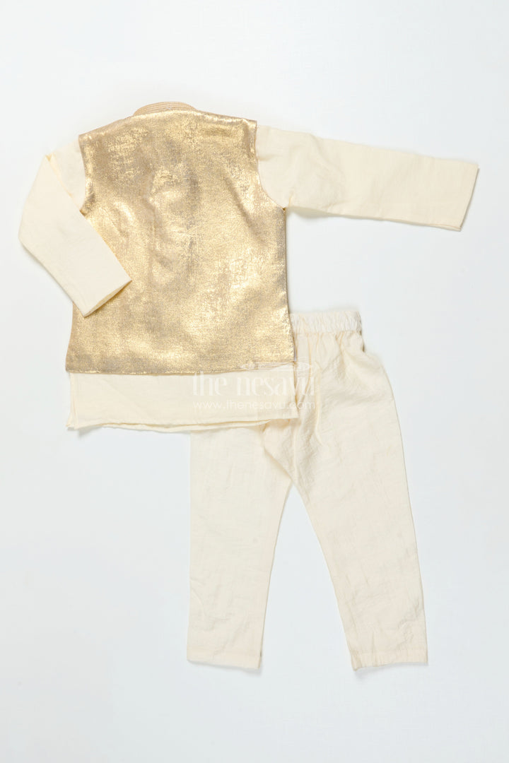 Boys Festive Jacket Kurta Set for Weddings and Traditional Celebrations