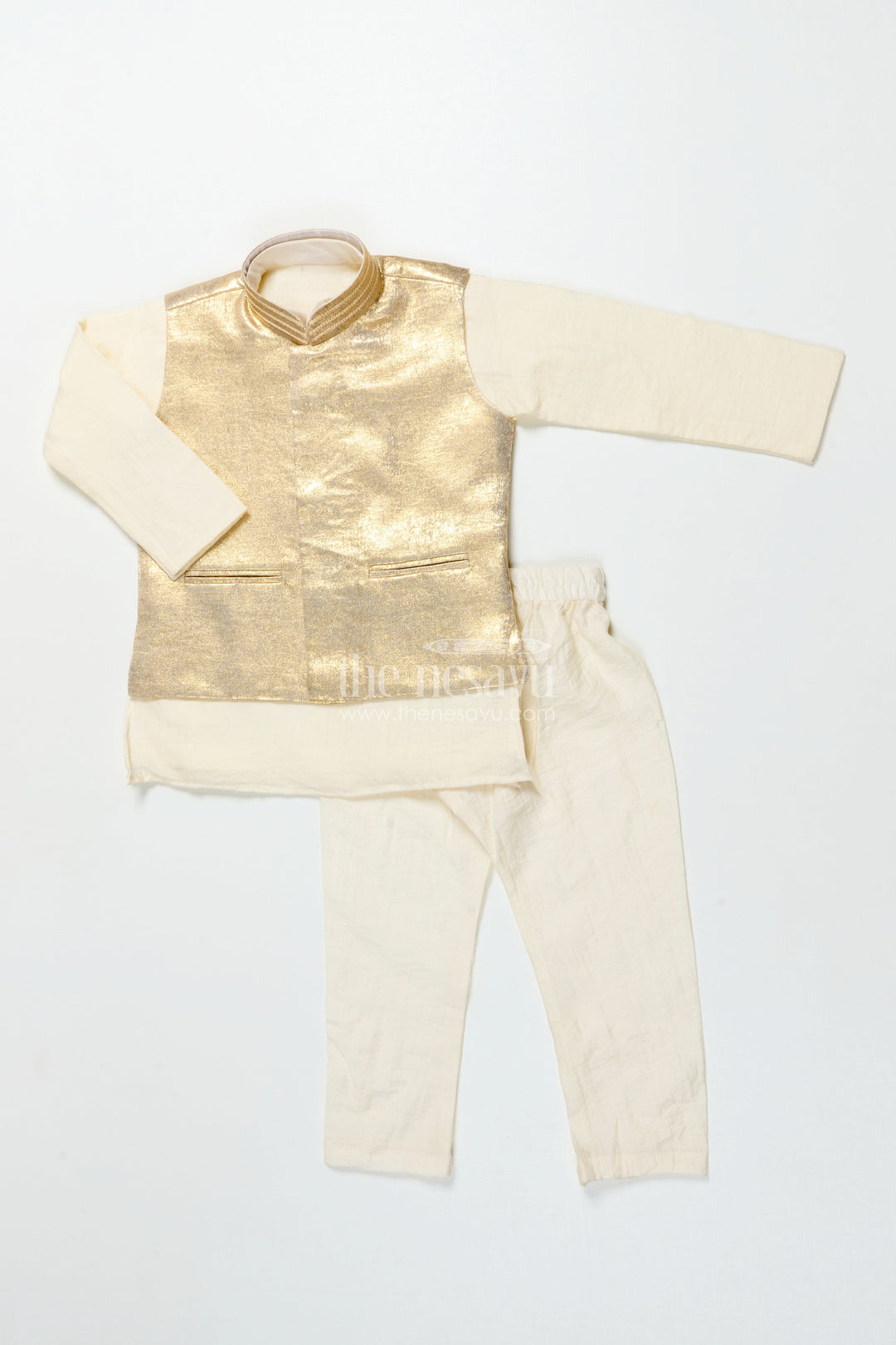 Boys Festive Jacket Kurta Set for Weddings and Traditional Celebrations