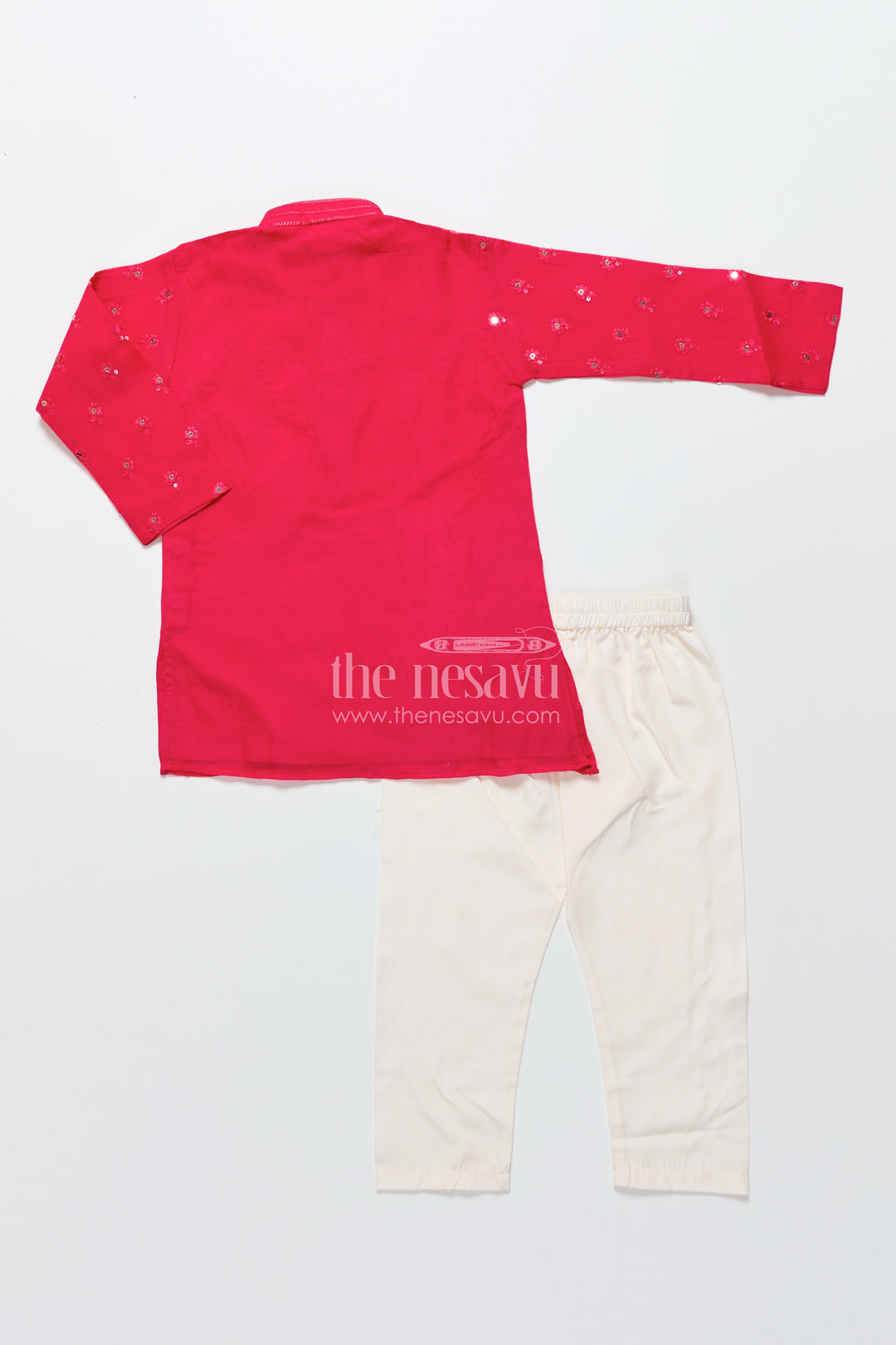 Kurta set for boys with embroidered viscose silk for festive wear