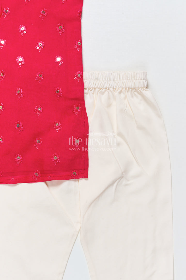 Kurta set for boys with embroidered viscose silk for festive wear