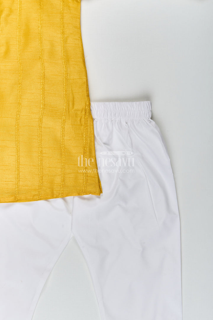 Boys silk kurta set for festivals and family celebrations