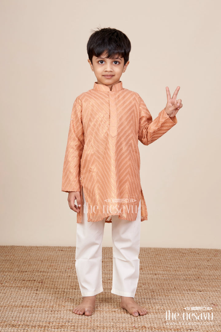Boys ethnic silk kurta set for festive and cultural events