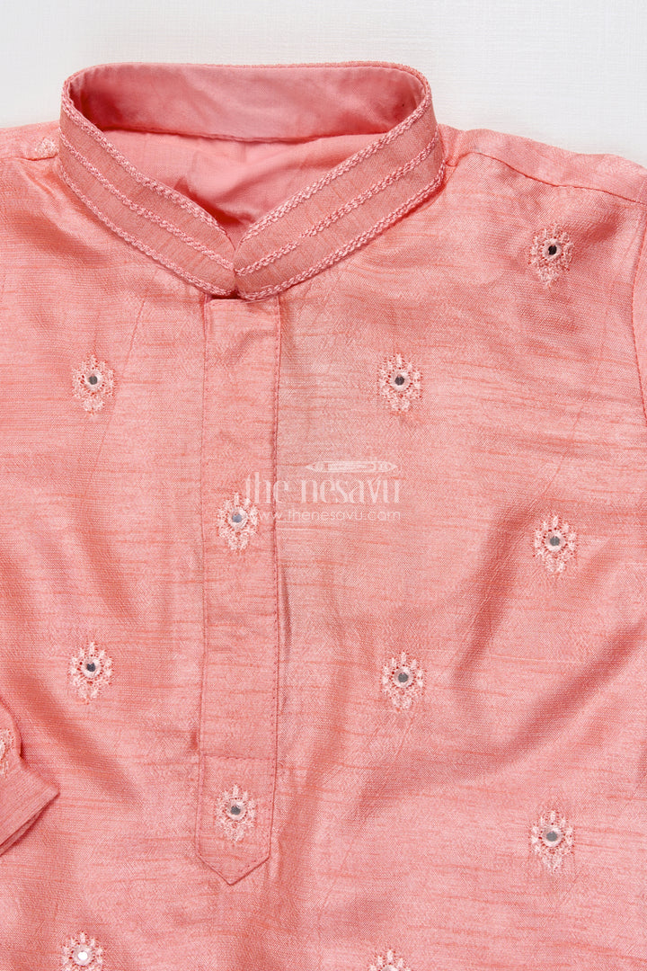 Boys Kurta Set with Embroidery for Wedding and Festive Occasions