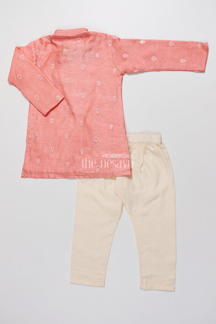 Boys Kurta Set with Embroidery for Wedding and Festive Occasions