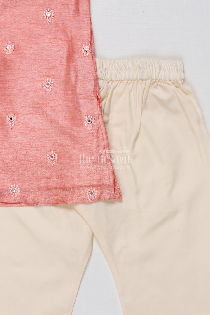 Boys Kurta Set with Embroidery for Wedding and Festive Occasions