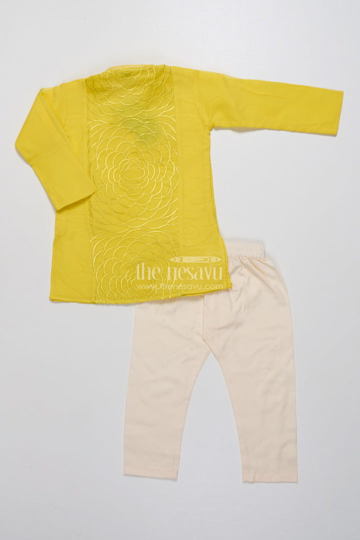 Boys Kurta Set with Thread Embroidery Traditional Festive Wear