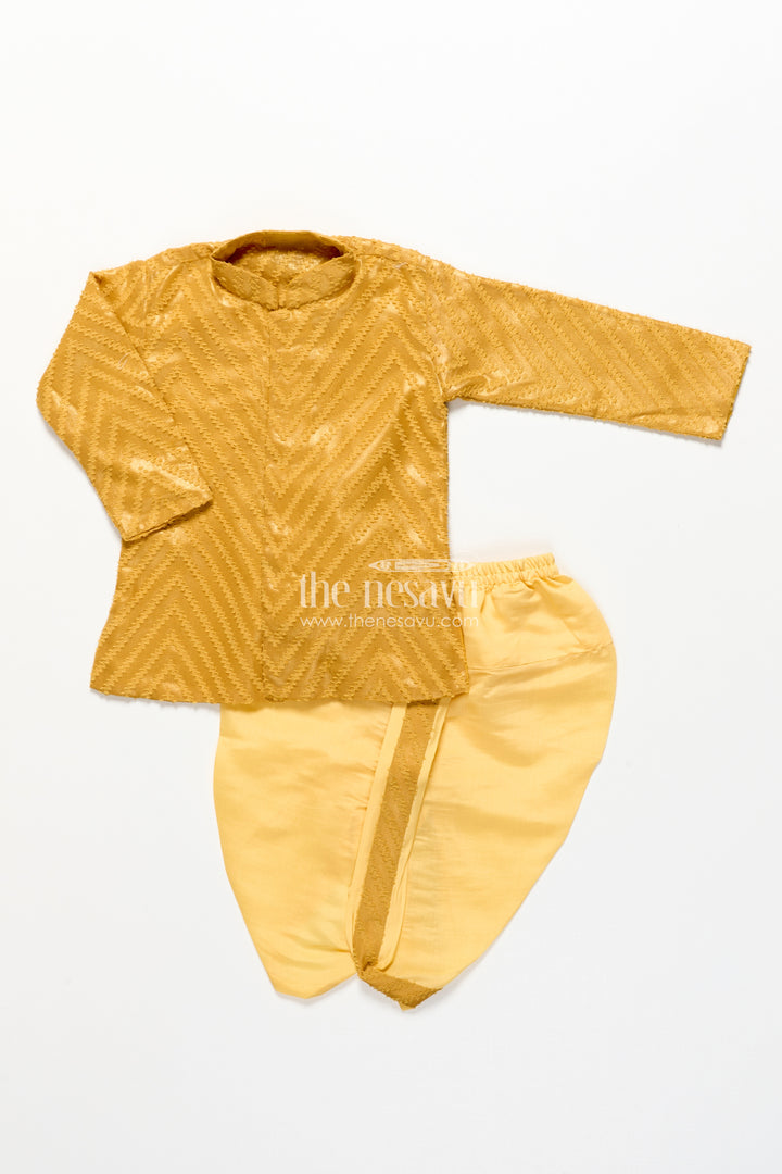 Traditional dothi set for toddler boys attending pujas and festivals