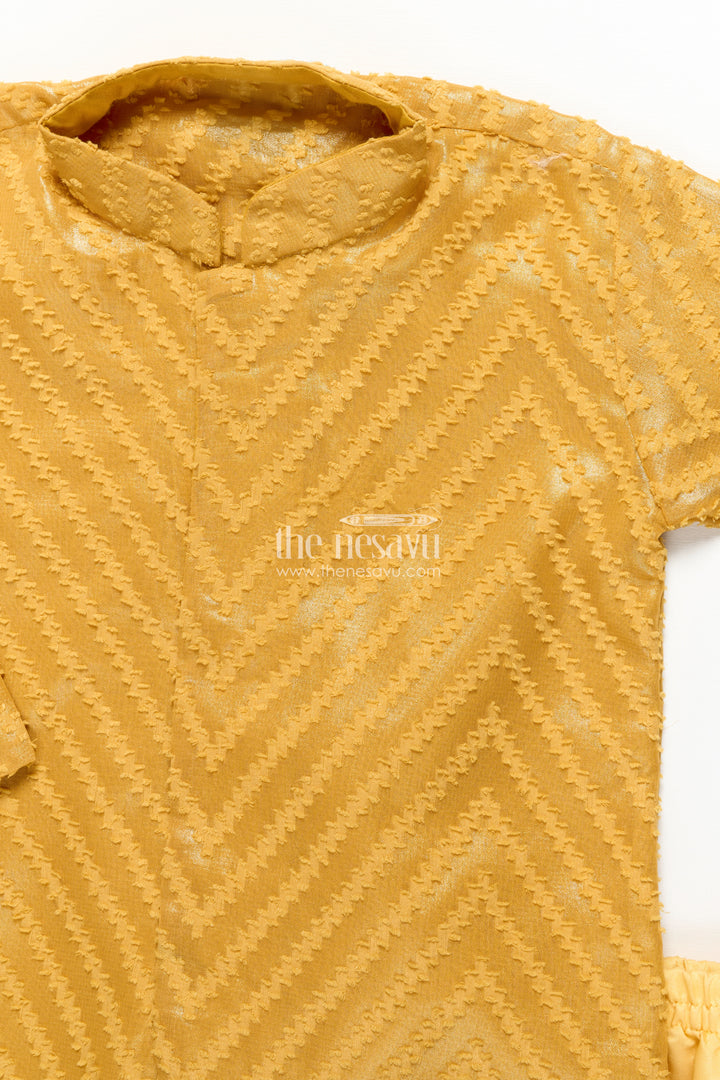 Traditional dothi set for toddler boys attending pujas and festivals