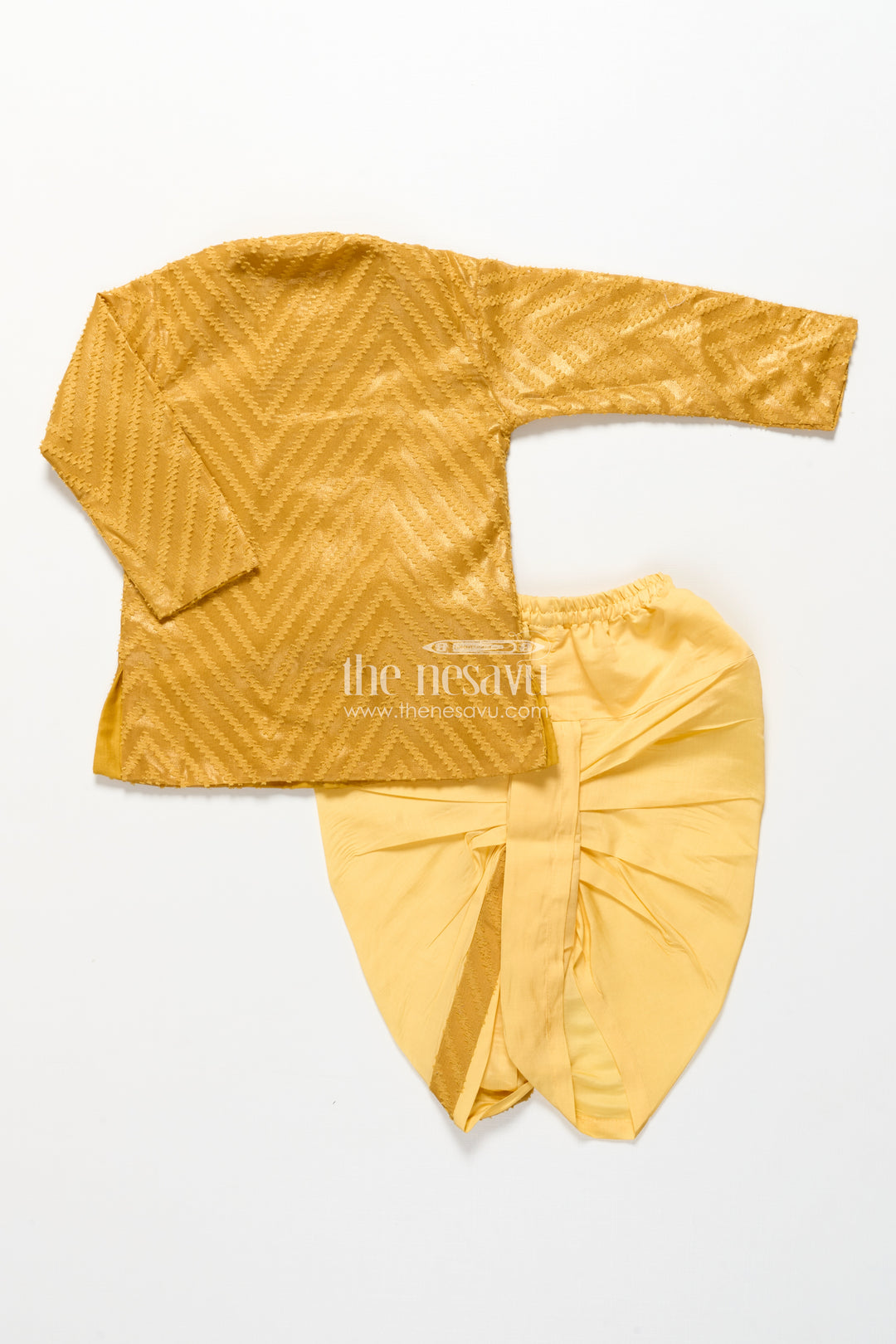 Traditional dothi set for toddler boys attending pujas and festivals