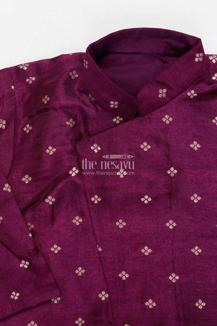Traditional Boys Dhoti Kurta Set for Festive Occasions and Temple Ceremonies