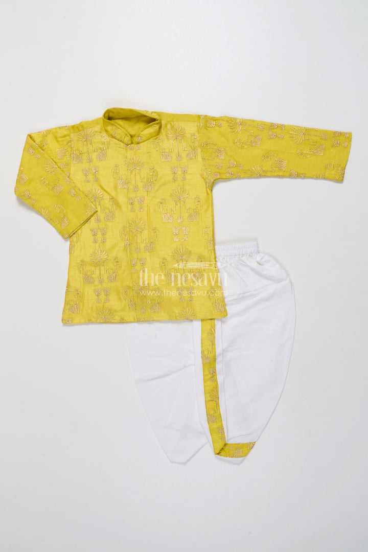 Toddler Boys Kurta Dothi Set for Weddings and Traditional Occasions