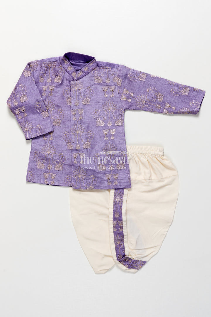 Boys kurta set with embroidery for weddings and festive functions