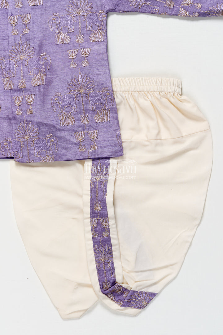 Boys kurta set with embroidery for weddings and festive functions