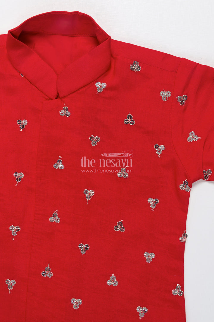 Boys Dothi Set with Sequence Embroidery Traditional Festival Wear