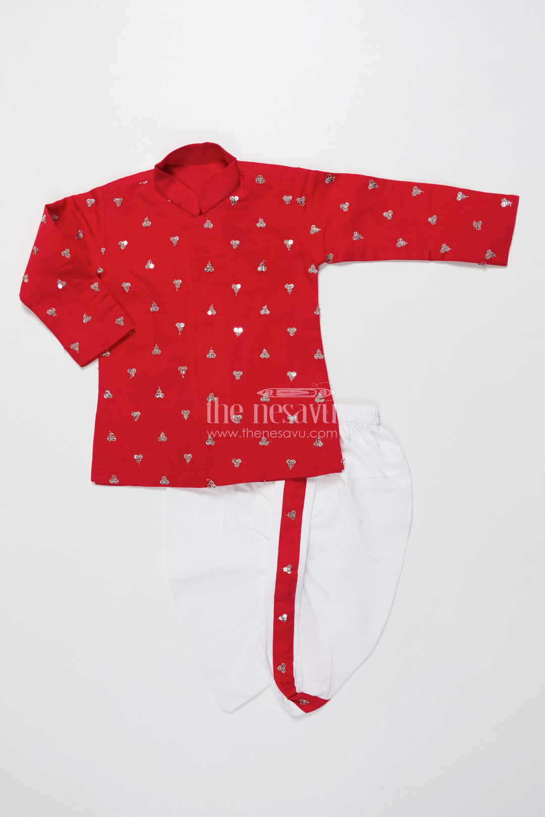Boys Dothi Set with Sequence Embroidery Traditional Festival Wear