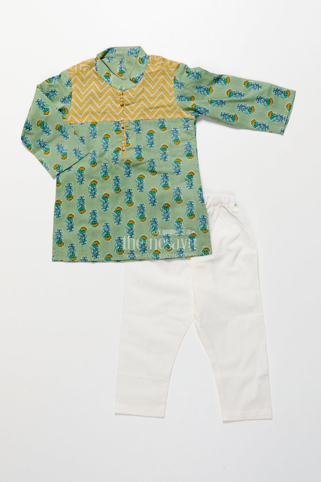 Boys cotton kurta set for casual festive wear and family outings