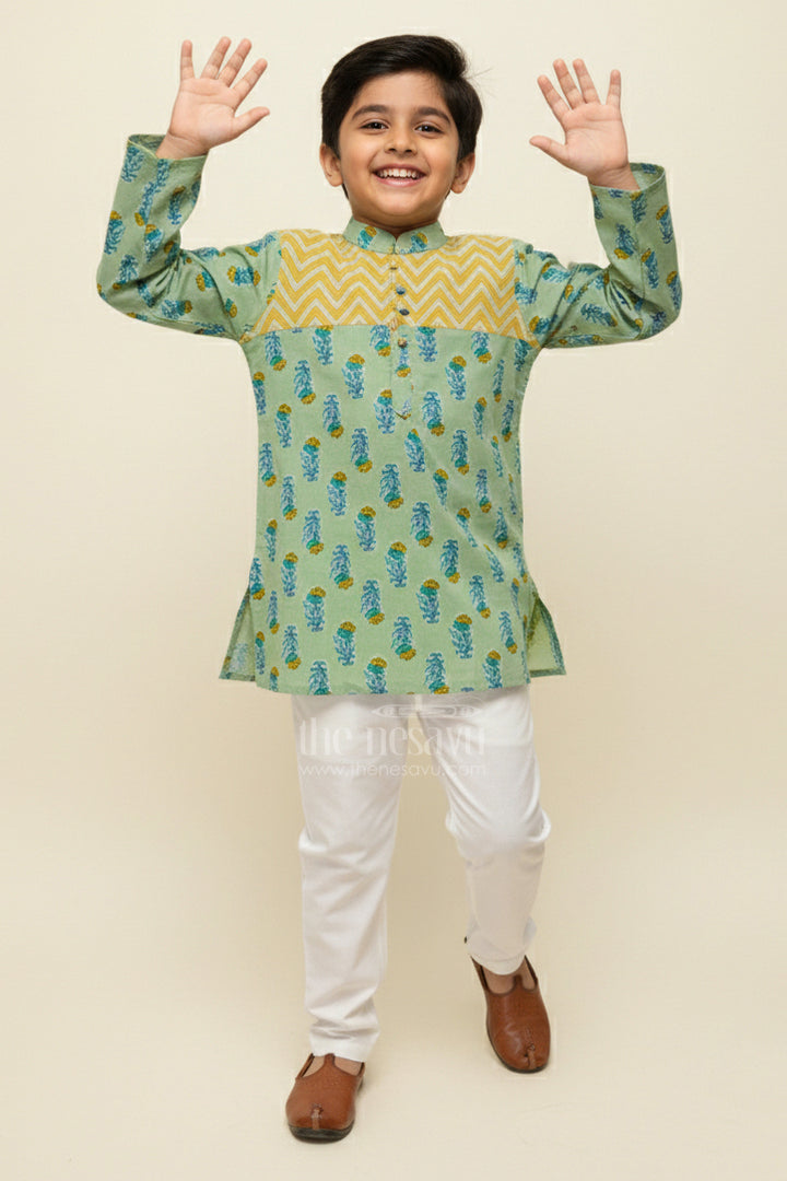 Boys Cotton Kurta Set for Casual Festive Wear and Family Outings