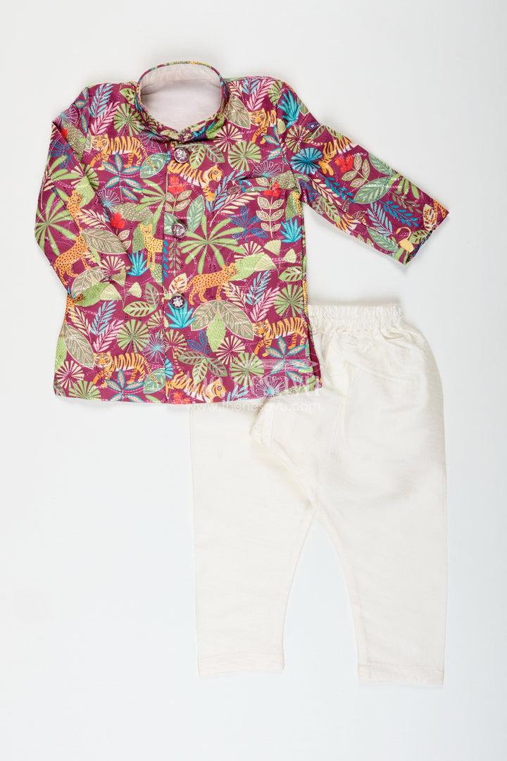 Traditional kurta and dhoti set for toddler boys festive wear