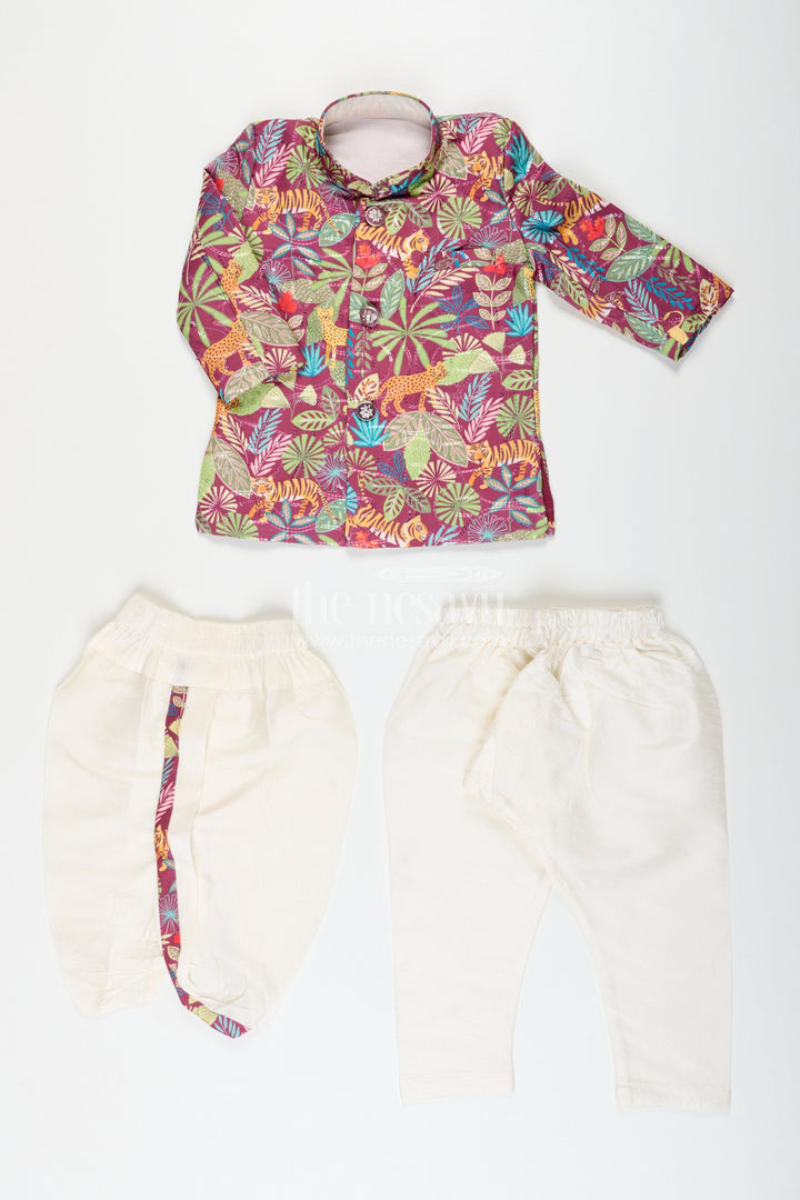 Traditional kurta and dhoti set for toddler boys festive wear