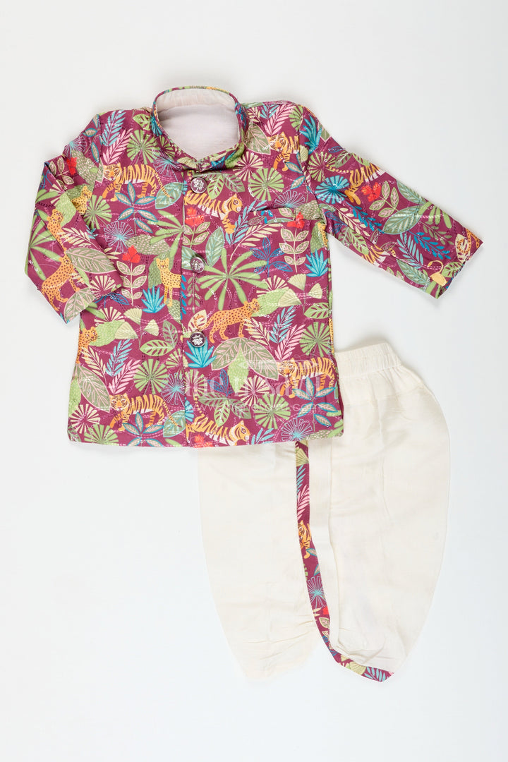 Traditional kurta and dhoti set for toddler boys festive wear