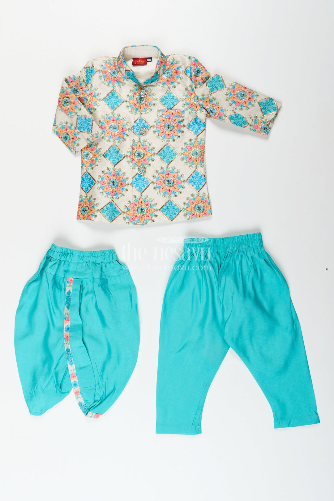 Boys kurta set with dhoti and pajama for cultural events and functions