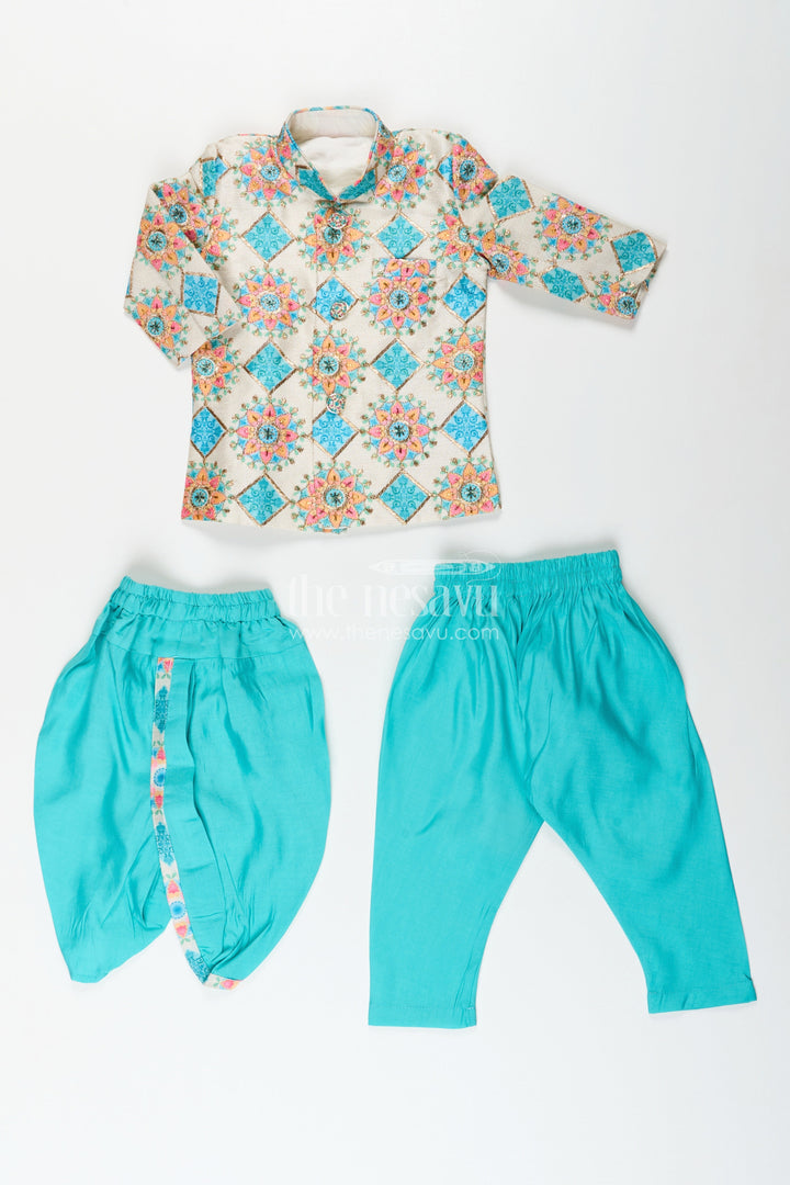 Boys kurta set with dhoti and pajama for cultural events and functions