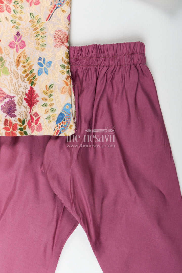 Printed kurta pajama set for boys ideal for ethnic day and family celebrations