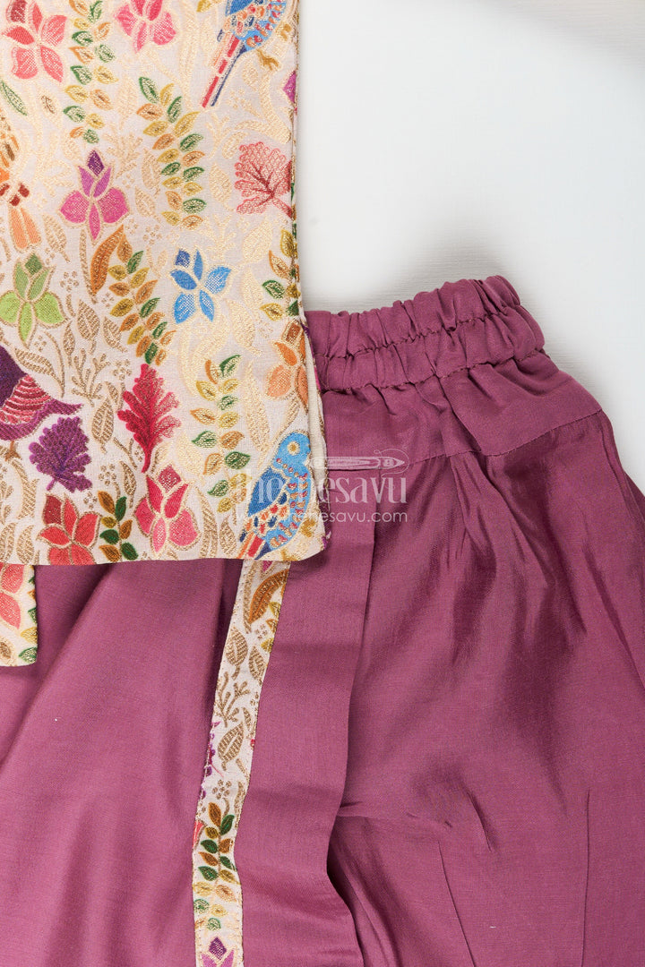 Printed kurta pajama set for boys ideal for ethnic day and family celebrations