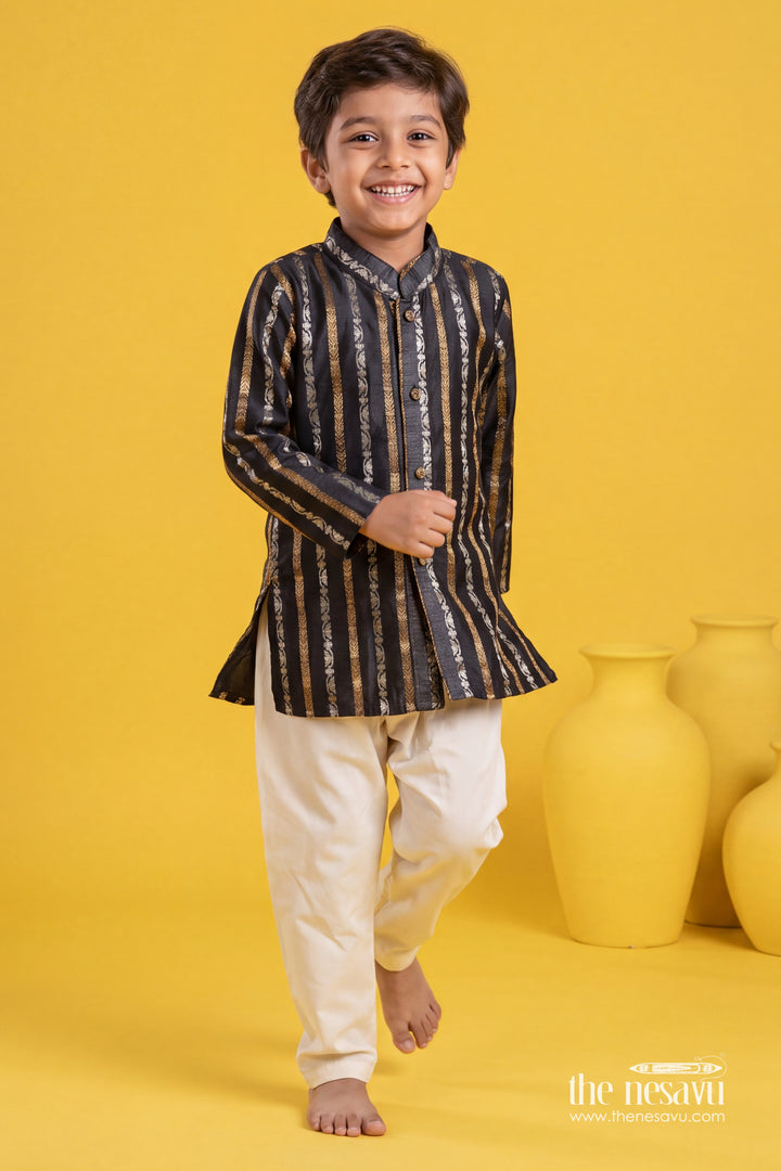 Boys Traditional Kurta Set for Weddings Temple Visits and Festive Events