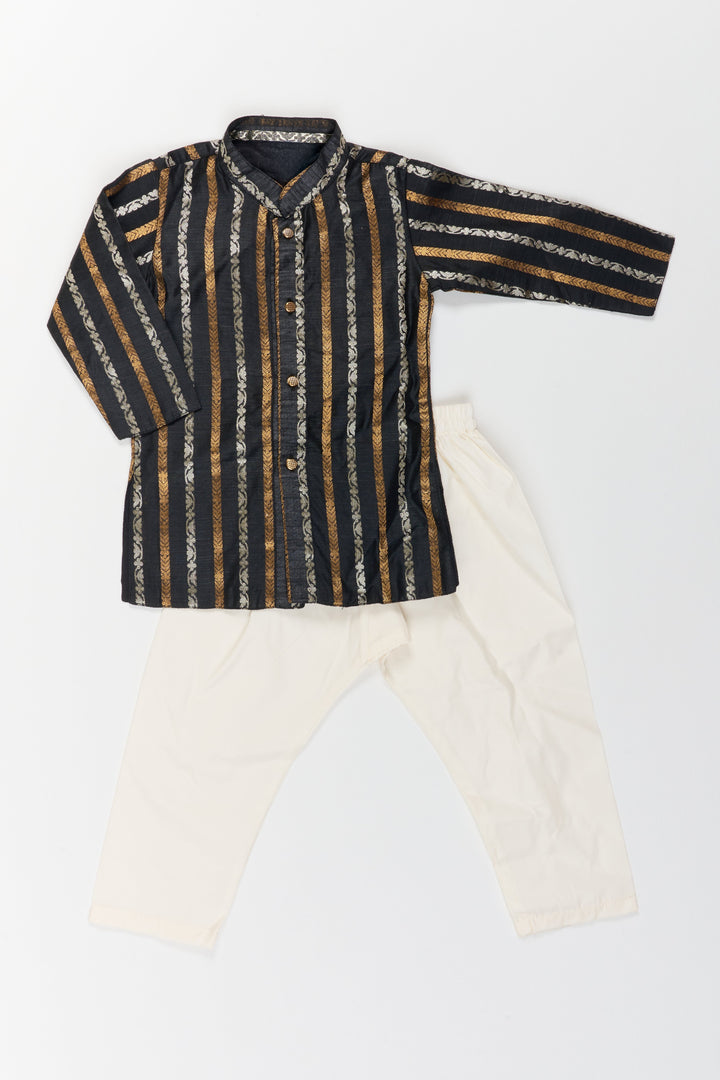 Boys Traditional Kurta Set for Weddings Temple Visits and Festive Events