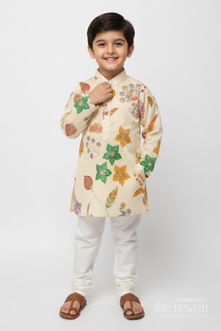 Designer Embroidered Kurta Set for Boys for Ethnic School Days and Weddings