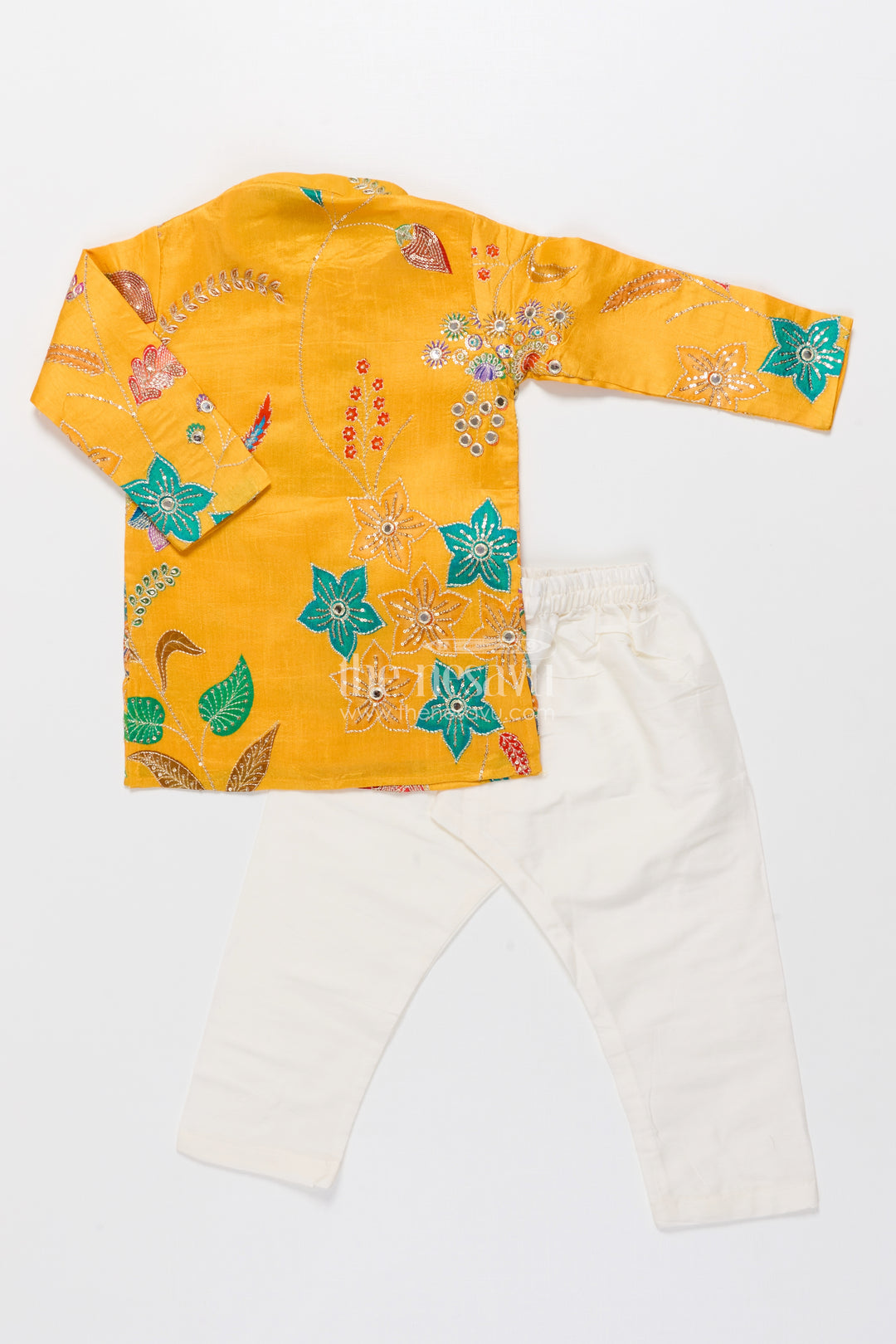 Designer Embroidered Boys Kurta Set for Festive Occasions and Family Gatherings