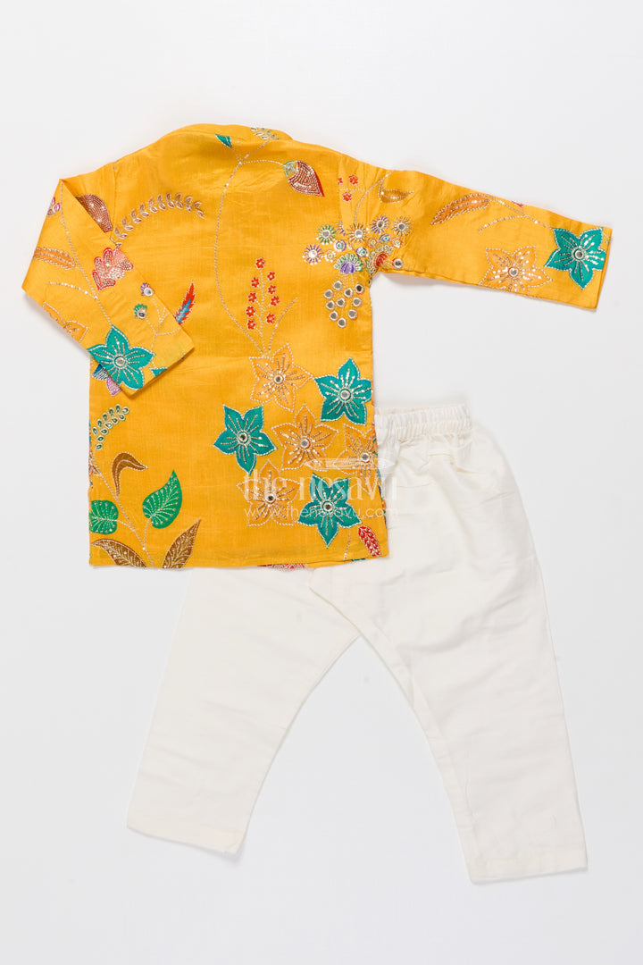 Designer Embroidered Boys Kurta Set for Festive Occasions and Family Gatherings