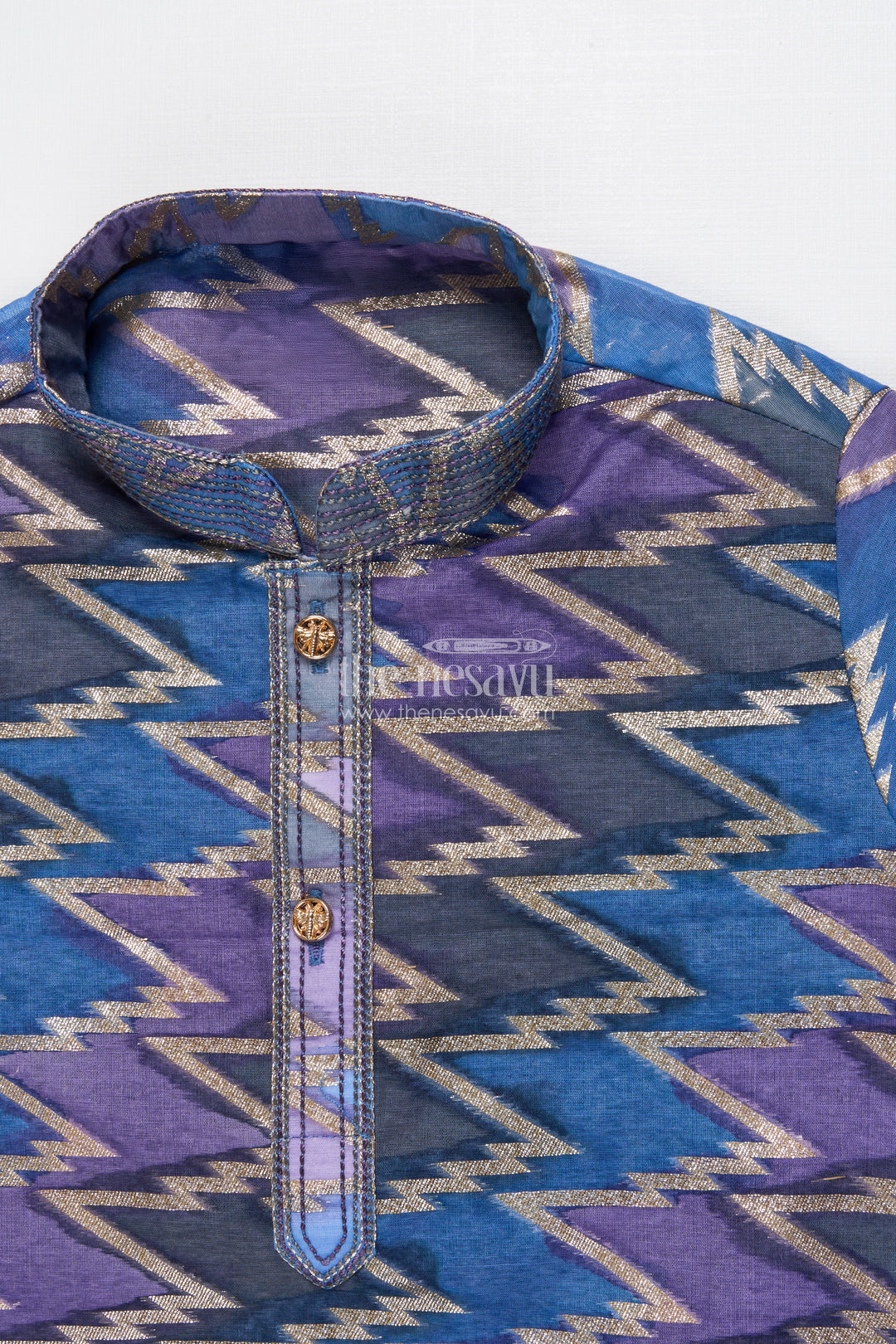 Boys Kurta Set with Banarasi Weave Design for Wedding and Ethnic Day